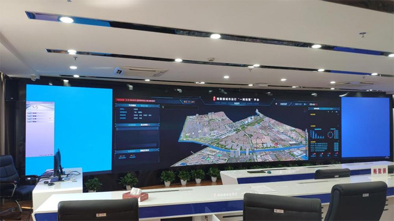 助力信息化,梅隴城市網（wǎng）格化中心,LED顯示屏案（àn）例